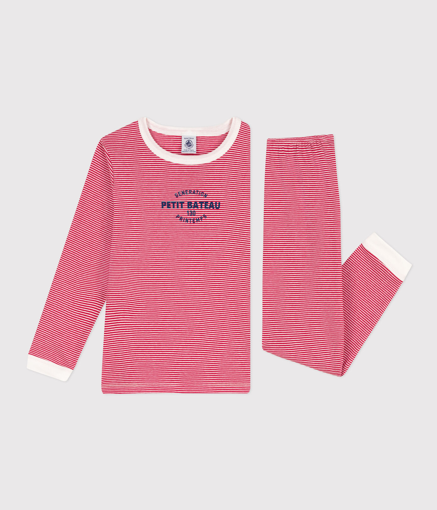 Pyjama milleraies en coton petite fille/petit garçon