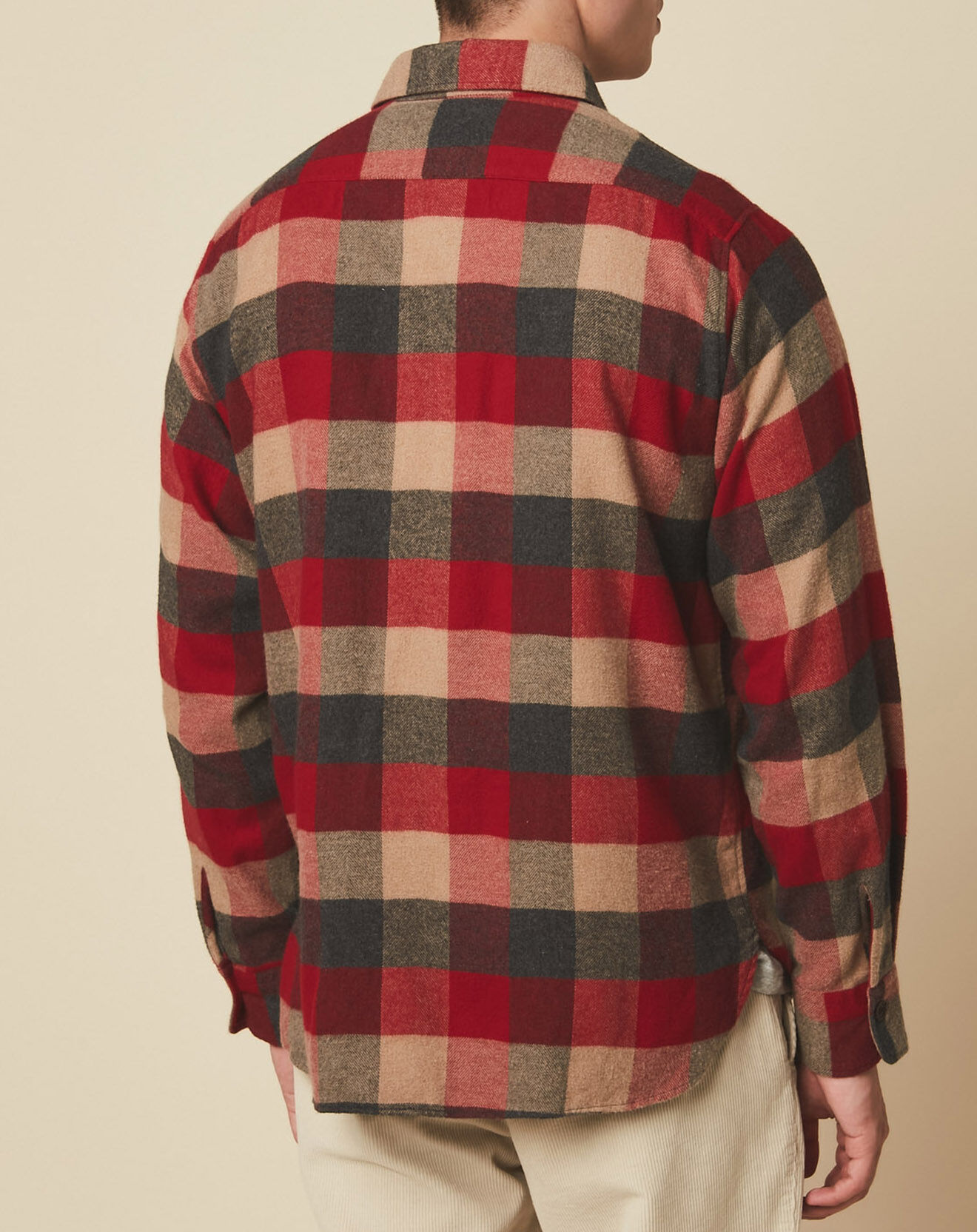 Hartford Surchemise slim Percey navy/camel/rouge