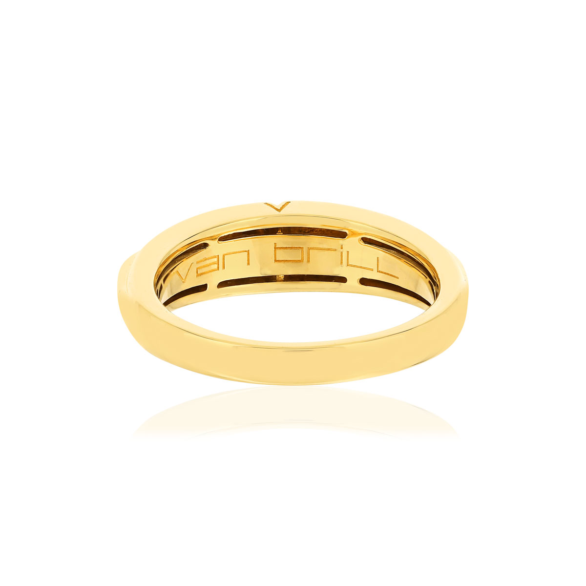 Bague VAN BRILL or jaune 750, diamants.