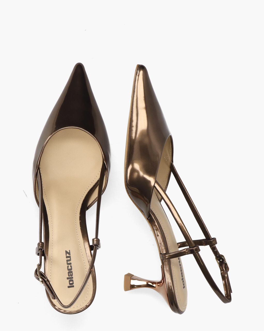 Lola Cruz Carmen Bruin Dames Slingbackpumps