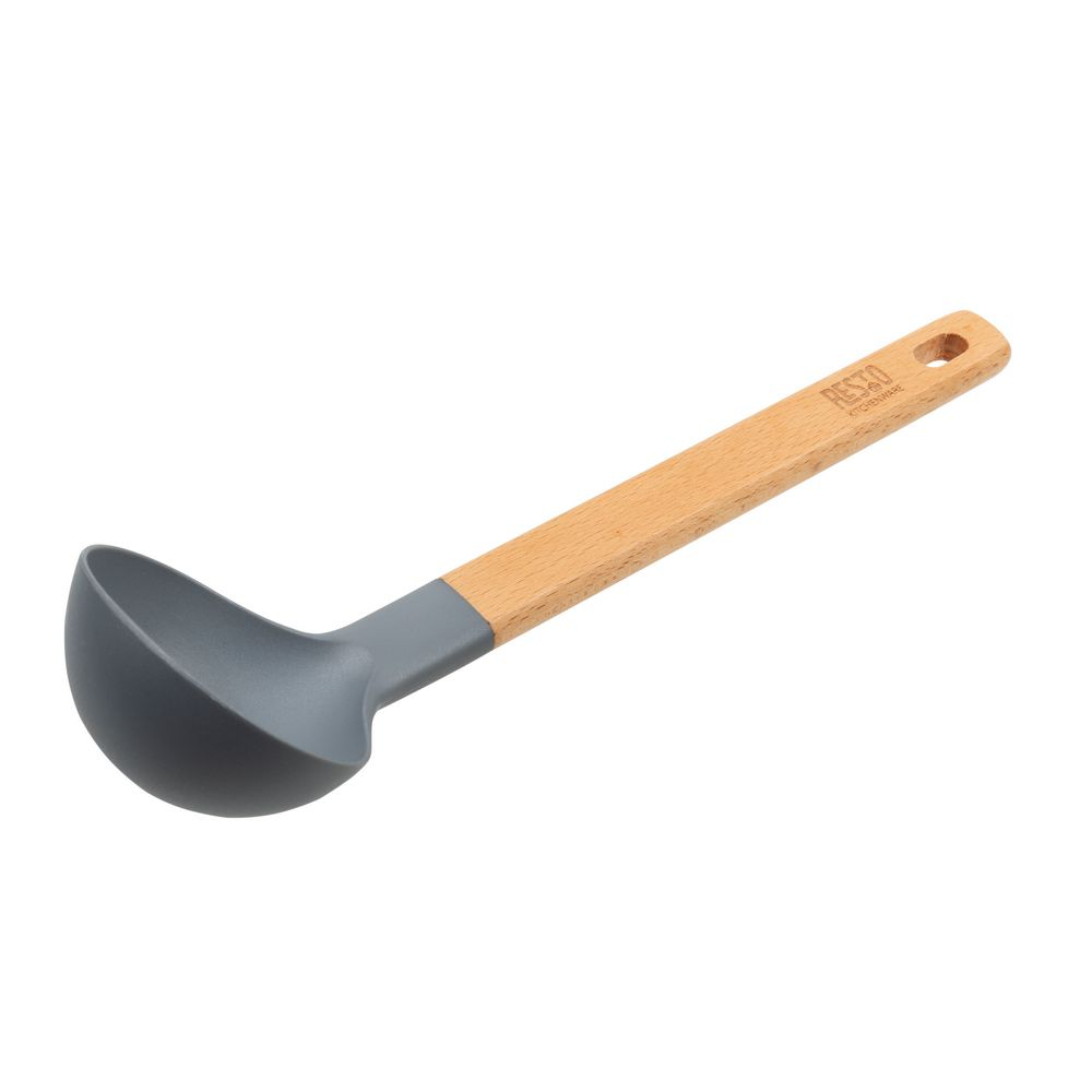 Subra Holz Soup Ladle Küchenhelfer Suppenlöffel Kochgeschirr Schöpfkelle (94201) - Braun / Grau