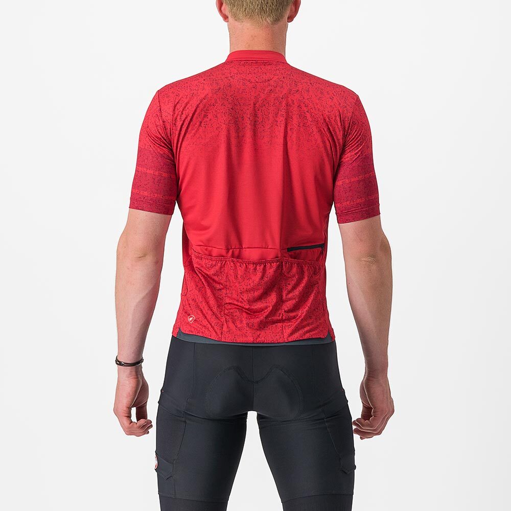 Castelli Unlimited Terra Fietsshirt Korte Mouwen Donkerrood Heren