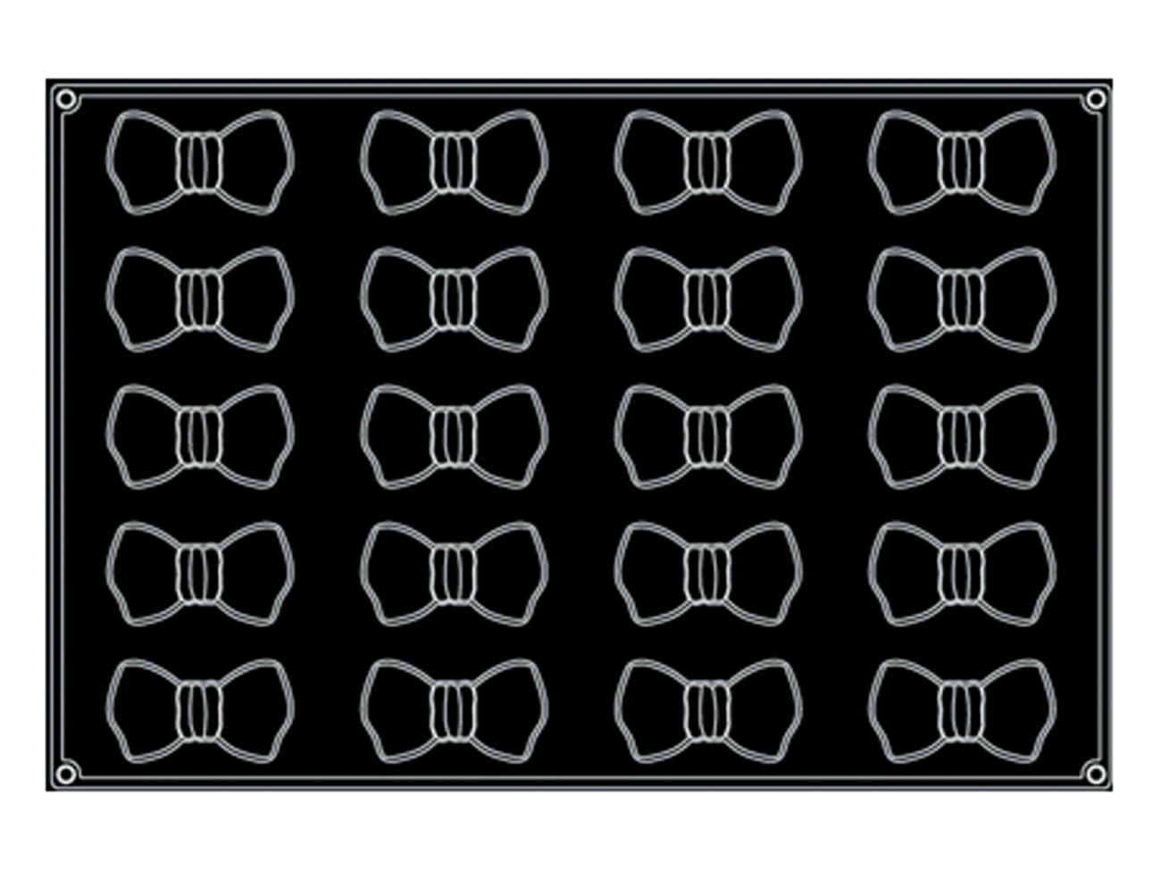 Moule silicone Pavoflex - 20 nœuds papillon - 60 x 40 cm - Pavoni