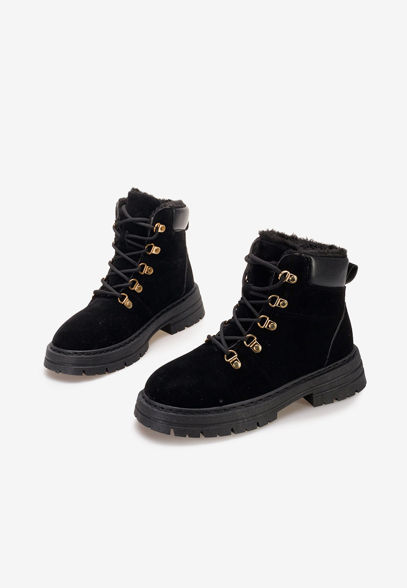Bottines à lacets femme noirs Lunesa