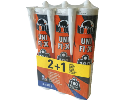 ROXOLID UNI FI-X montagelijm 3x 380 g
