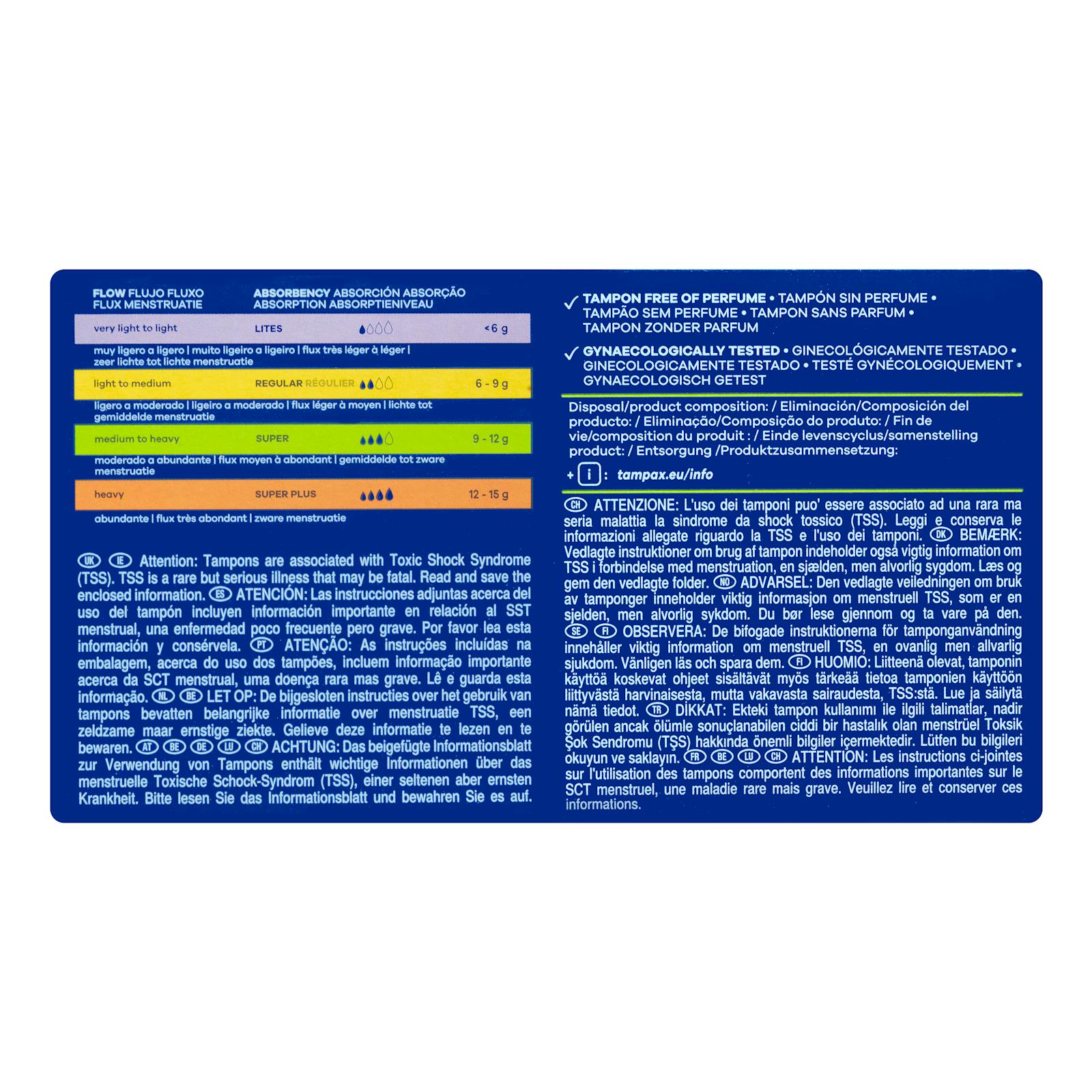 Tampons Super Tampax Compak avec applicateur