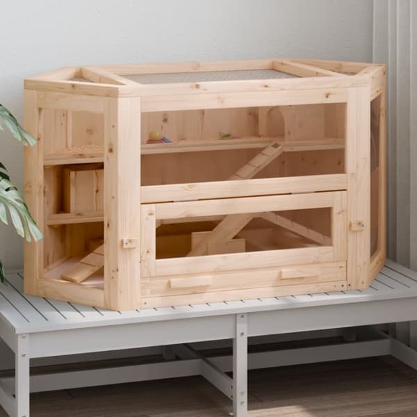 vidaXL Hamsterbur 80x40x43 cm heltre gran