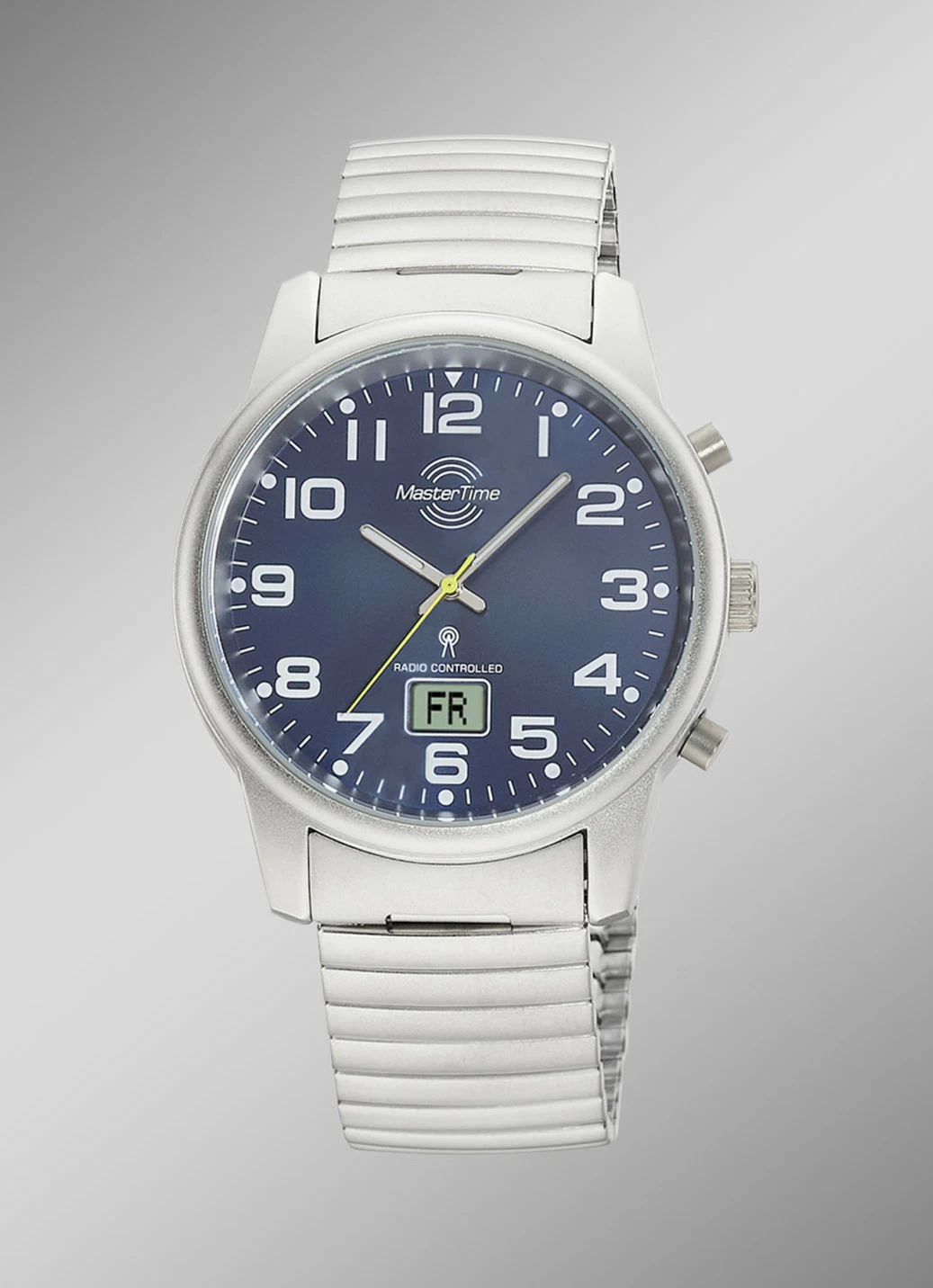 Master Time Funk-Herrenuhr mit Edelstahlzugband