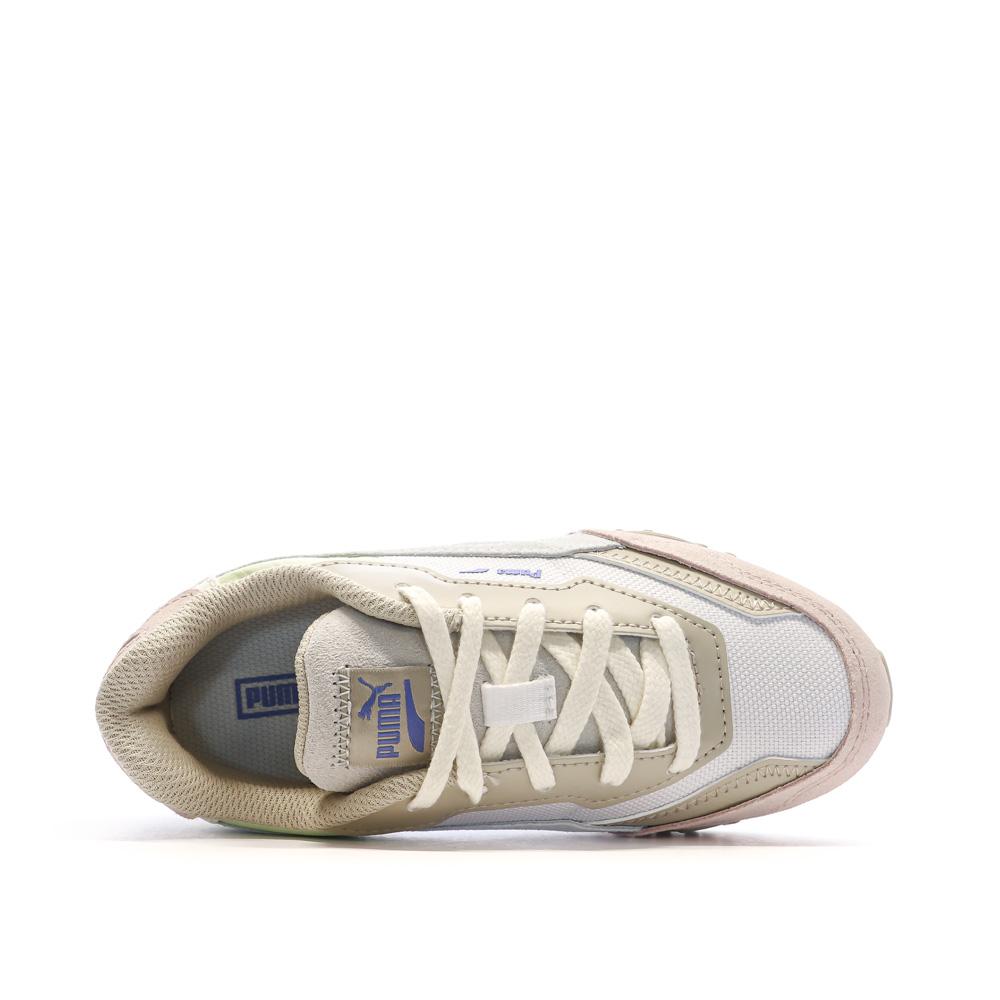 Puma Baskets Beige/Rose/Vert Fille Puma Blktop