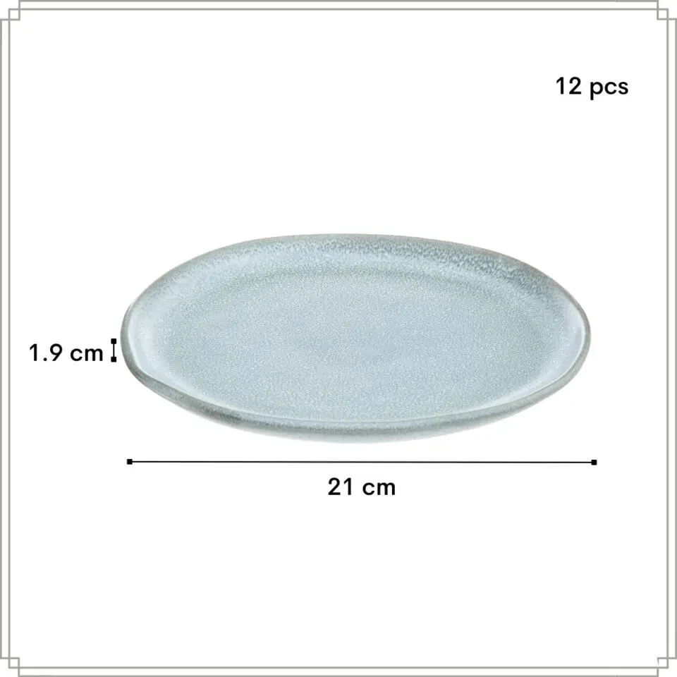 OTIX Ontbijtborden Bordenset 12 Persoons Dessertbord 21cm Aardewerk