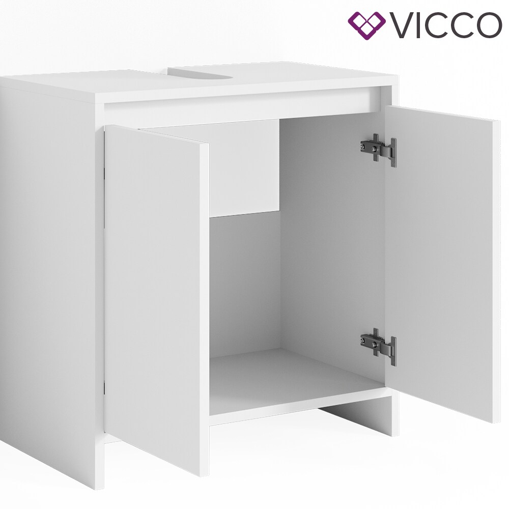 VICCO Badmöbel Set EMMA Weiß - Spiegel Waschtischunterschrank Badschrank