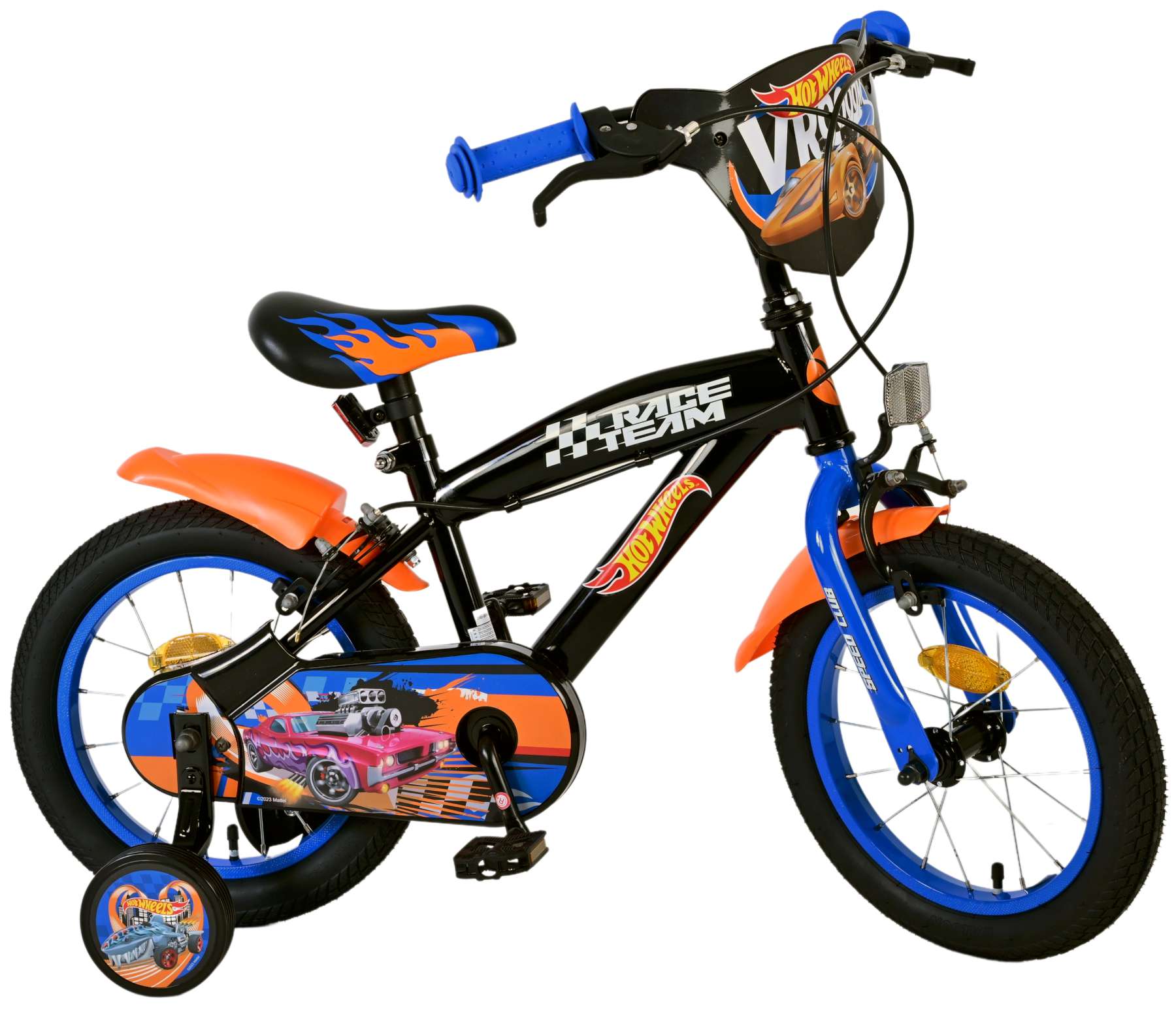 Kinderfahrrad Hot Wheels für Jungen Fahrrad 14 Zoll Kinderrad Schwarz