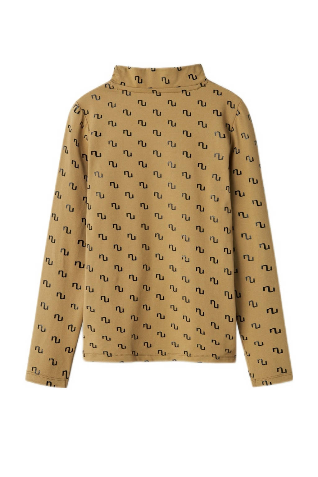 NAME IT longsleeve NKFNIKANEL met all over print mosterd/zwart