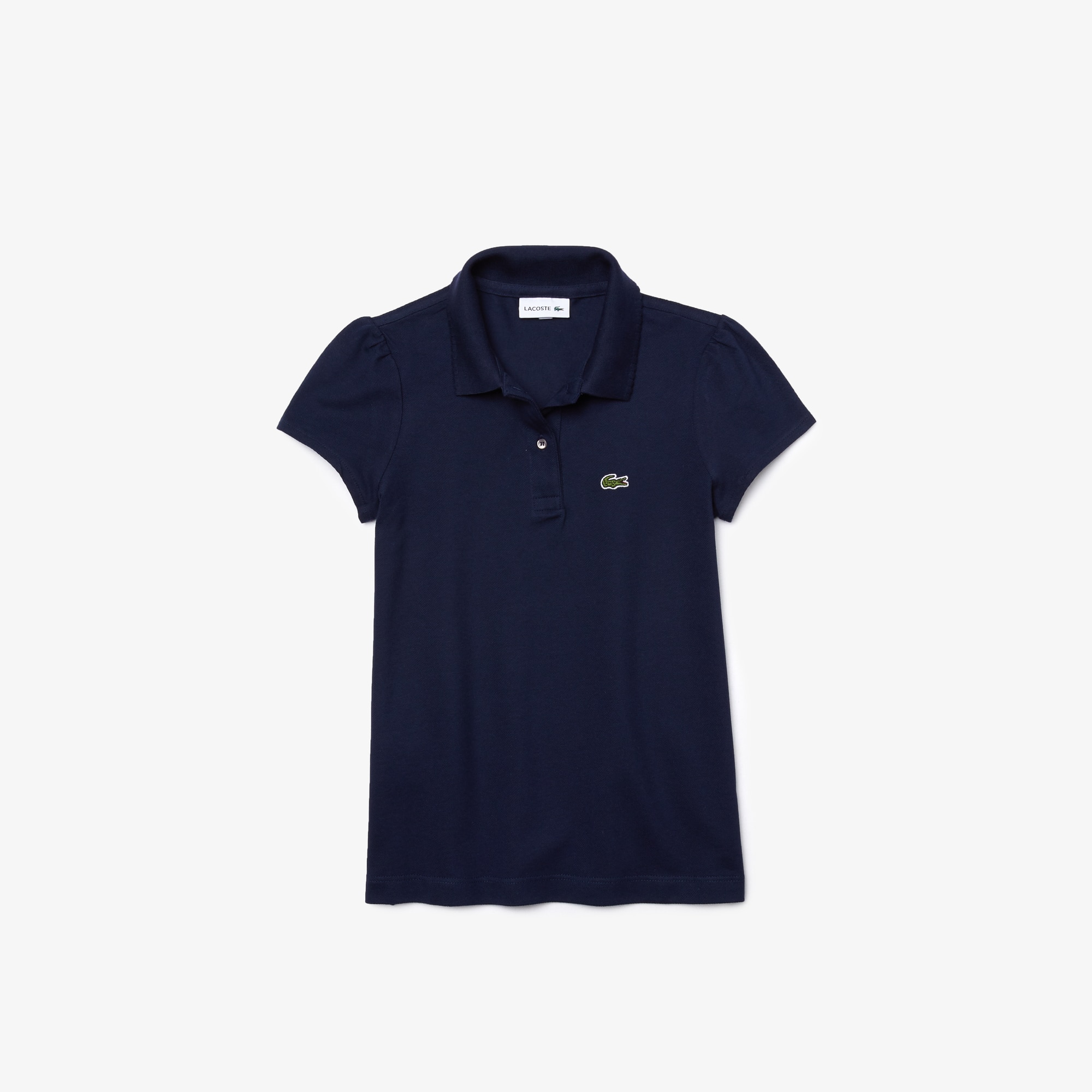 Polo Fille Lacoste en mini piqué avec col festonné Polos - Bleu - Lacoste - Fille