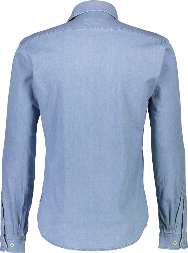 Lindbergh Soft indigo stretch shirt L/S Lt blue