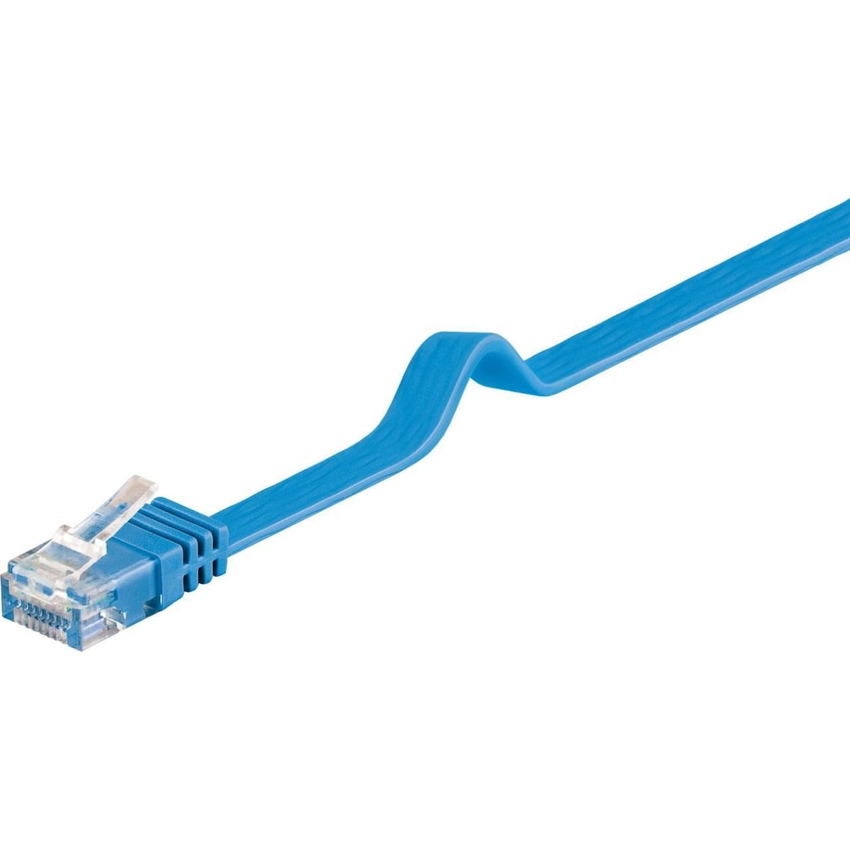 Goobay CAT 6 Flat-patch-kabel, U/UTP, blå