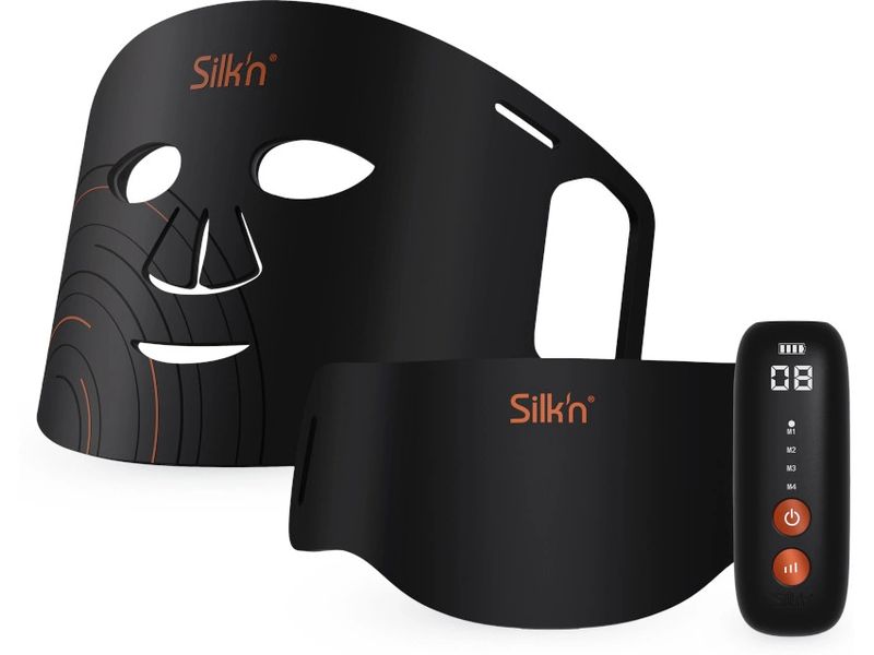 Silk'n Antiaging-Gerät LED Dual Mask für Gesicht und Hals Zwei LED-Masken zur Abdeckung von Gesicht und Hals
