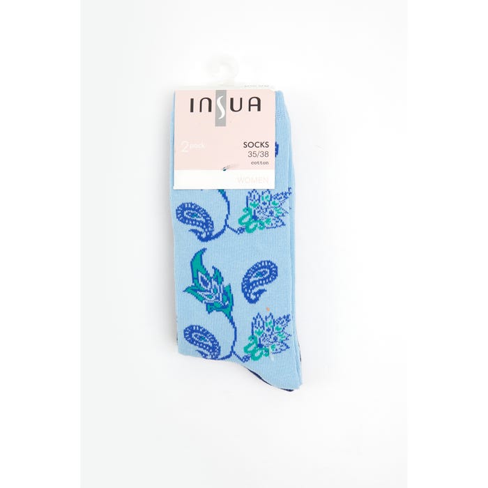inSua-2-pack katoenen sokken paisley bollen - Insua
