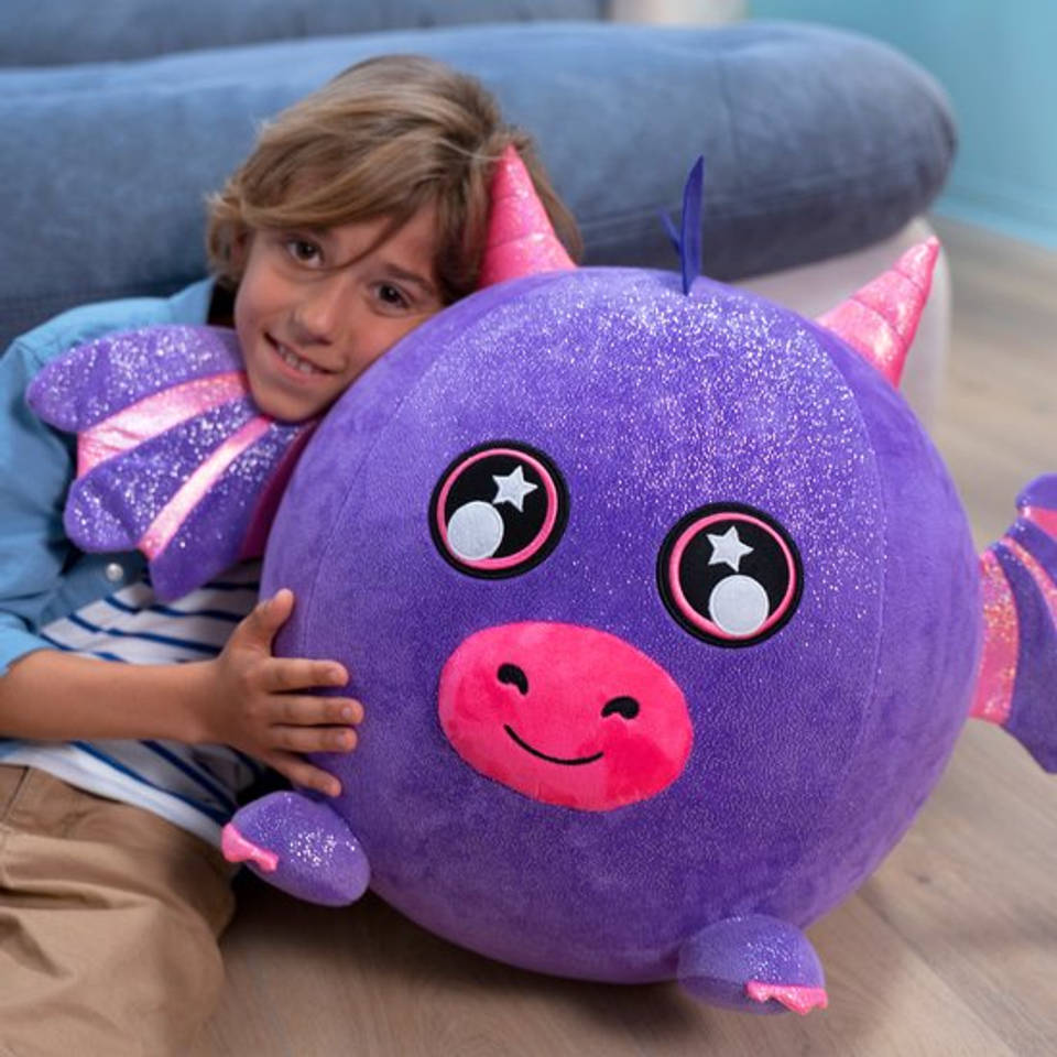 Gear2Play Biggies draak opblaasbare pluchen knuffelbal