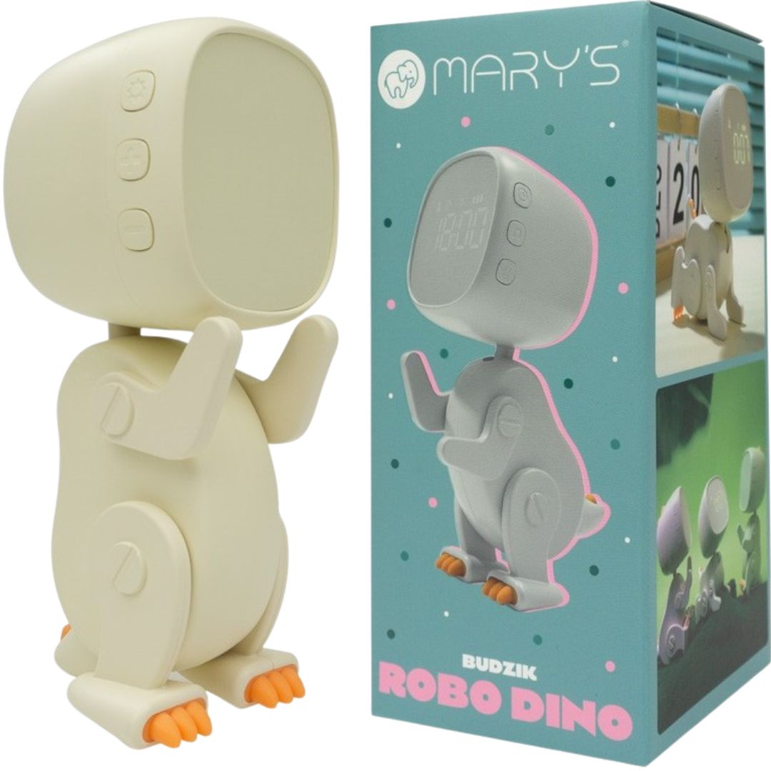 Mary's wekker robot dino - wit