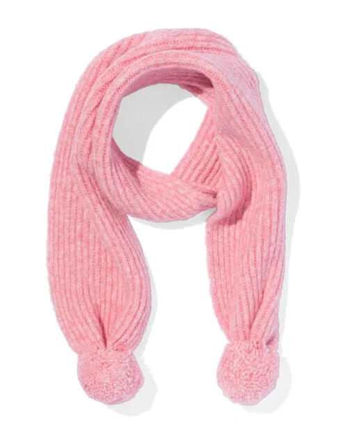 écharpe en maille enfant avec pompon