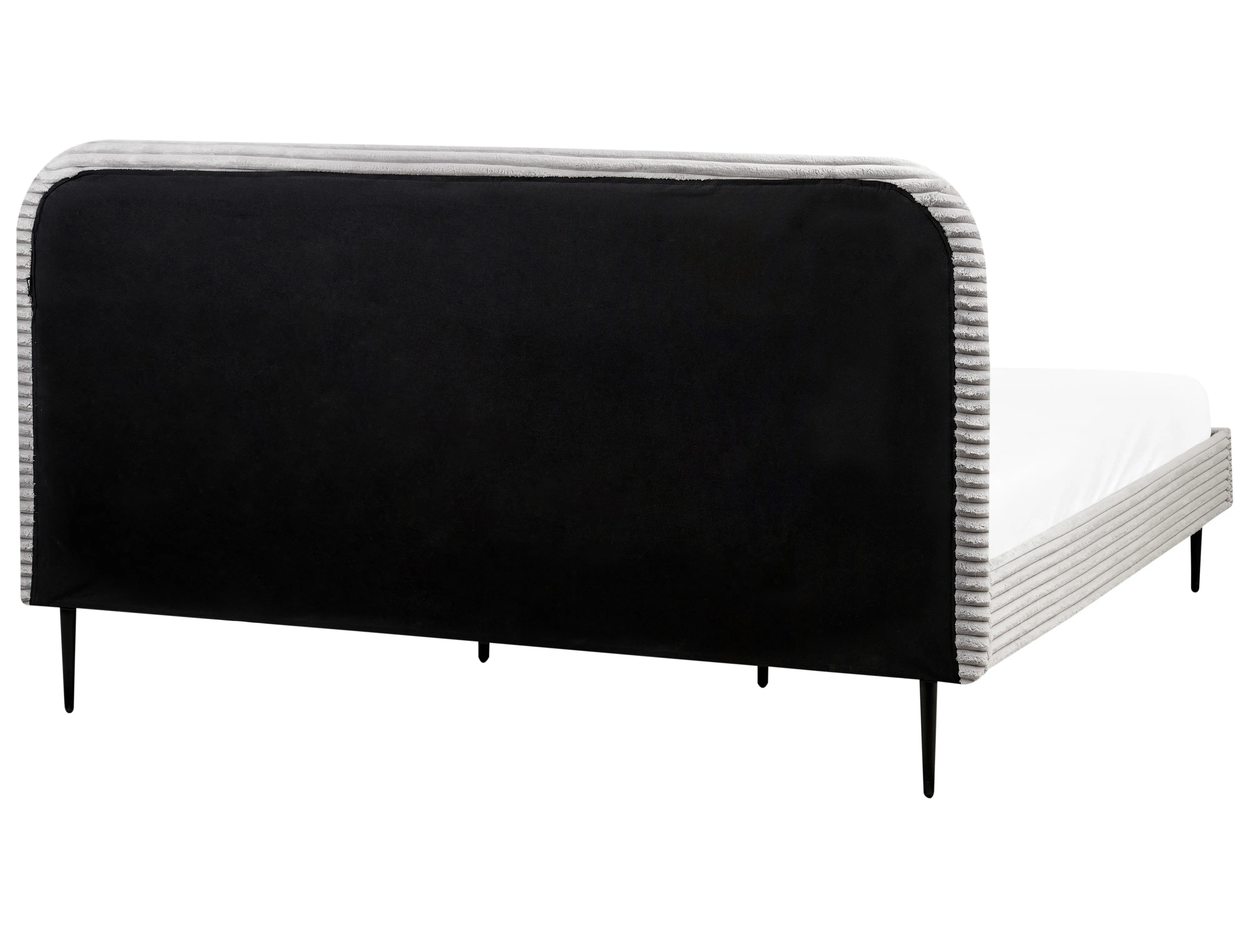 Bed Corduroy FLAYAT 180 x 200 cm Lichtgrijs