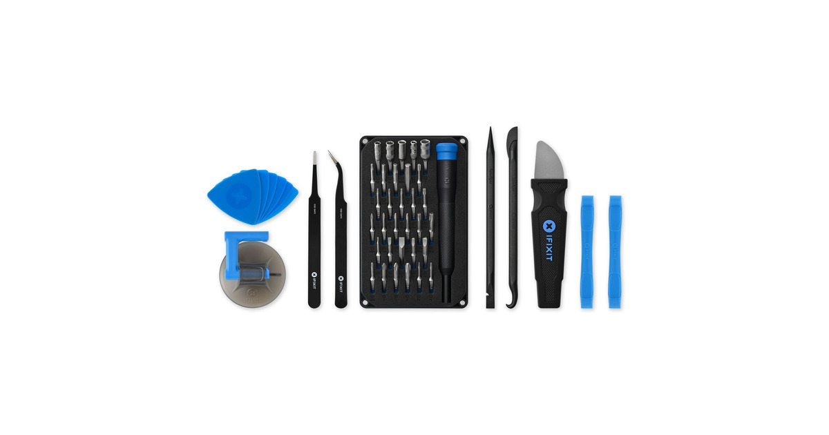 iFixitPro Tech Go Toolkit gereedschapsset  (Zwart/blauw)