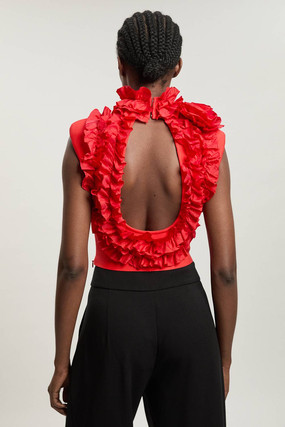 KarenMillen Haut En Maille Bandage Avec Détail Rosace Tissée