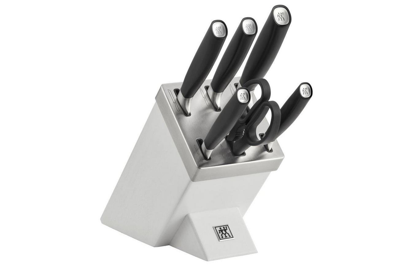 Zwilling All Star 1022776, 7-delige messenset met messenblok, wit/zilver