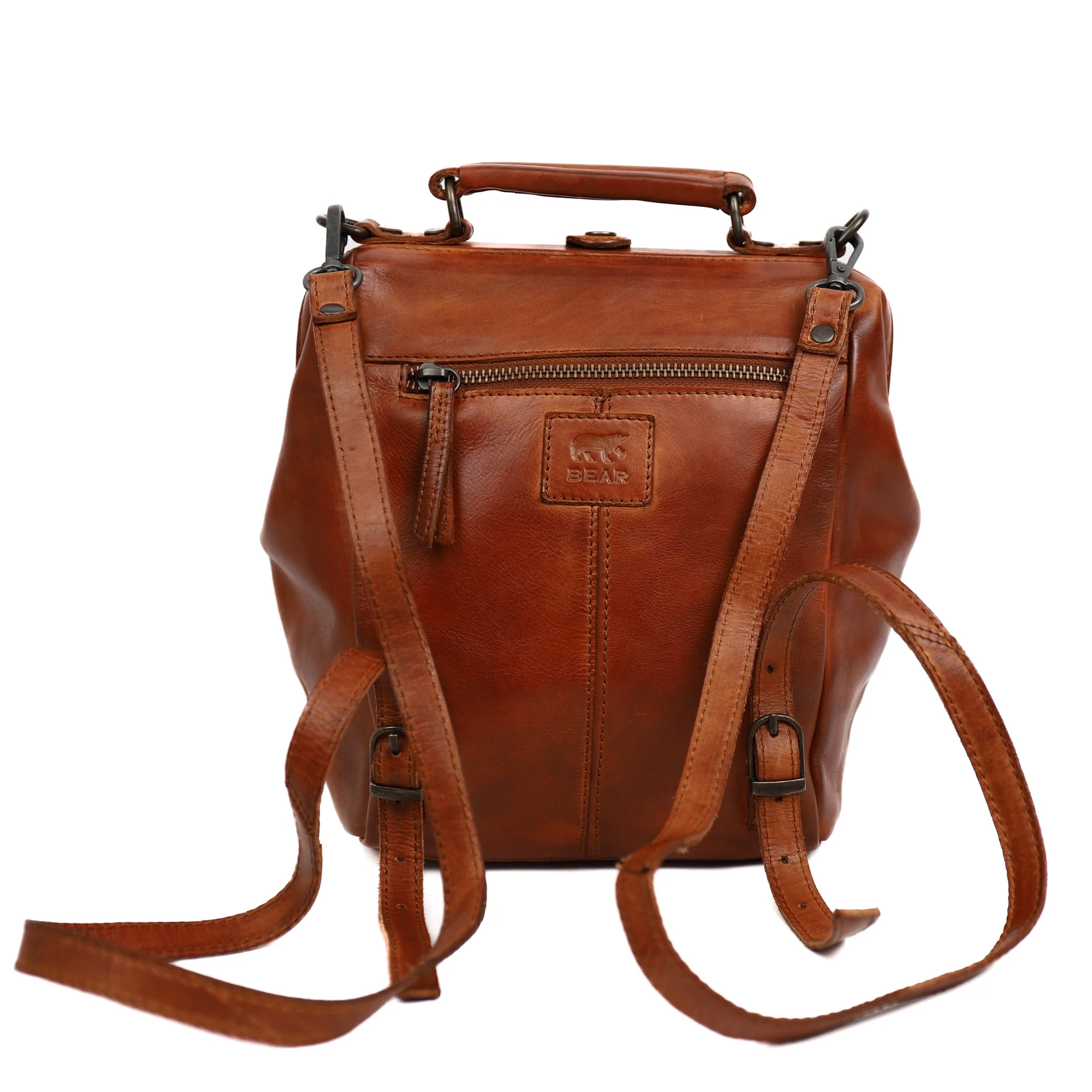 Bear Design Cow Lavato Dokterstas/ Rugzak Shelly Cognac CL44397