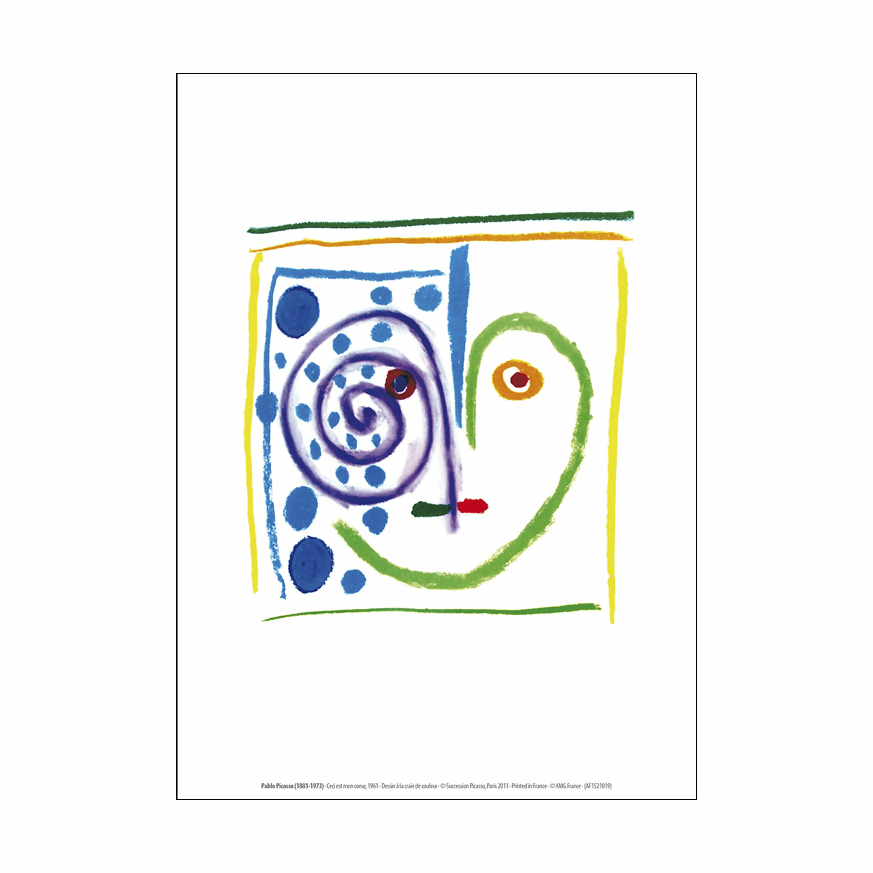 Poster&Frame Picasso plakat - Ceci est mon coeur