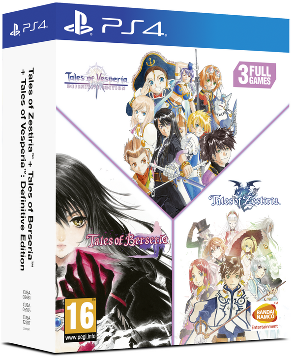 Tales of Vesperia + Tales of Berseria + Tales of Zestiria Compilation- PlayStation 4