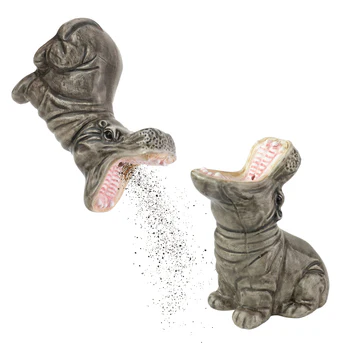 Donkey  Hungry Hippos salt- & pebersæt - grå