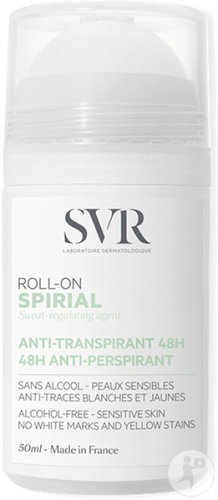 SVR Spirial Déodorant Anti-Transpirant 48h Sans Alcool Peaux Sensibles Roll-On 50ml