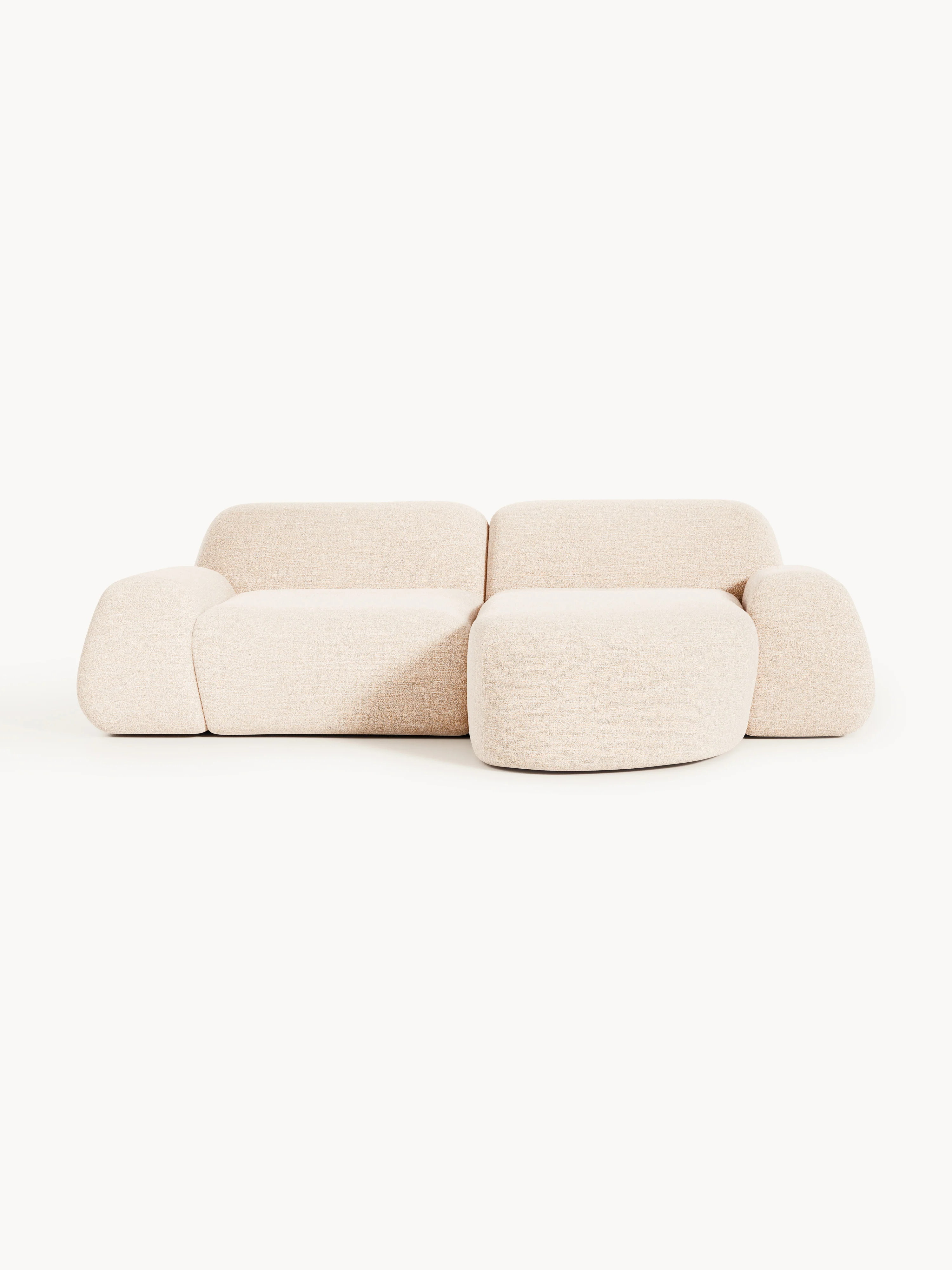 Modulaire bouclé hoekbank Wolke (3-zits)