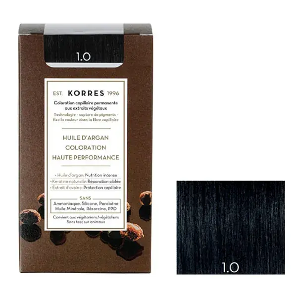 Korres Capillaire Coloration Permanente Noir 1.0