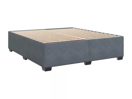 Sommier à lattes de lit et matelas Gris foncé 180x200cm Velours