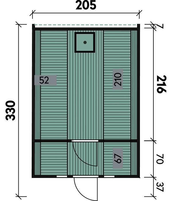 Wolff Finnhaus Saunafass Basic 330 Bausatz,