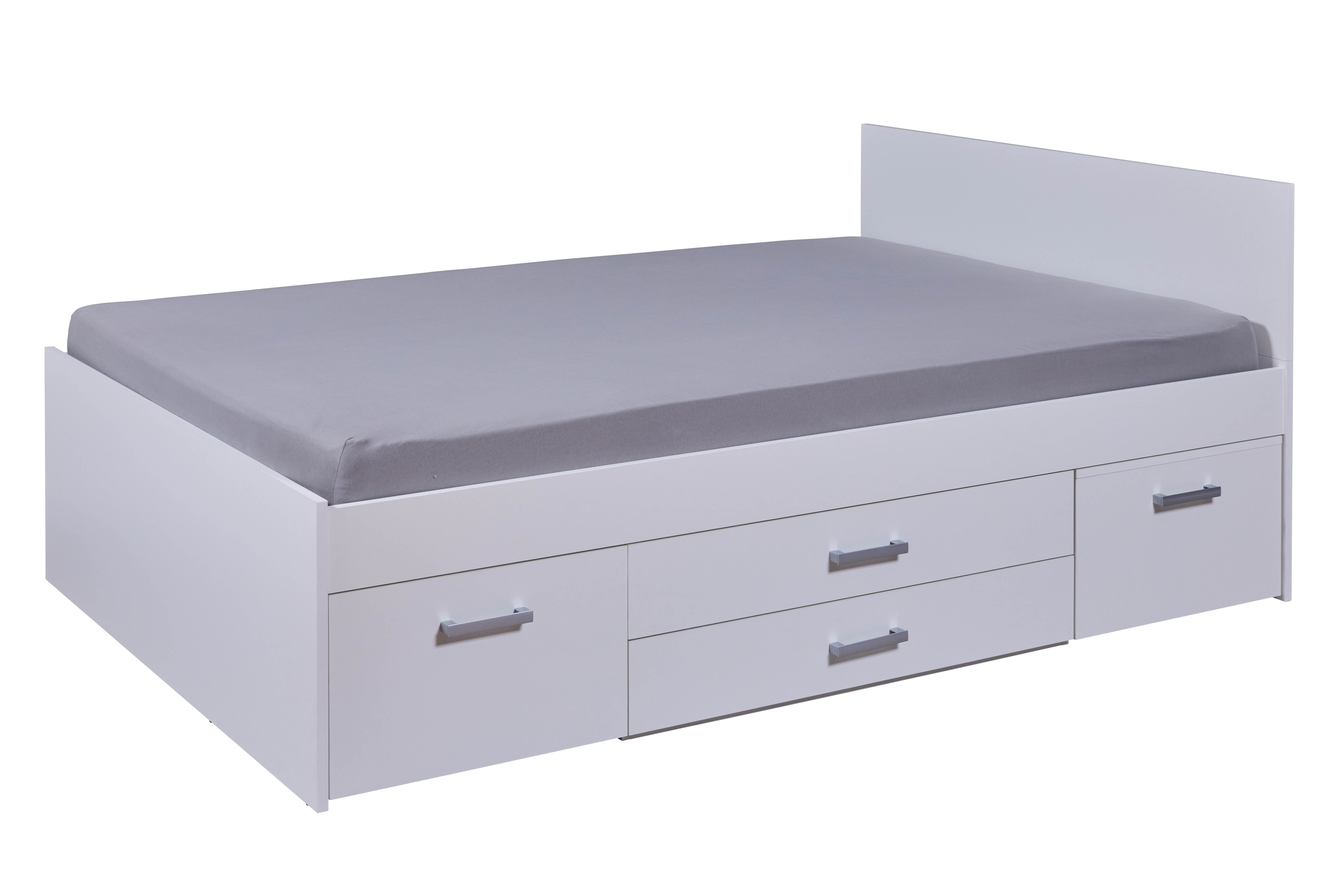 Inter Link Kinderbett Funktionsbett Ranya 140x200 cm inkl. 2 Nachtkommoden - Weiss
