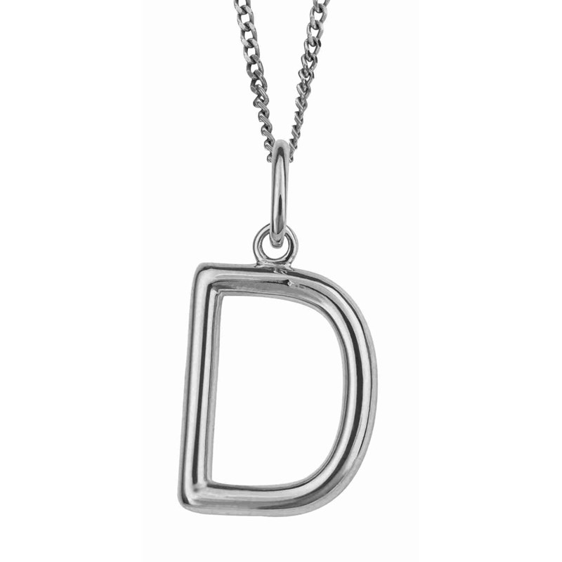 Collier lettre D en argent 925