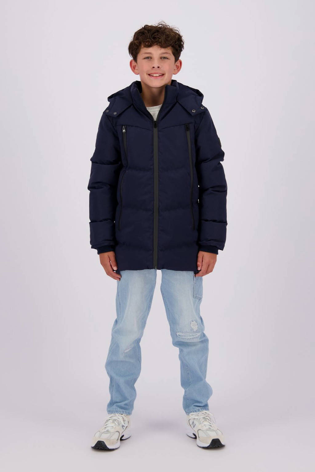 Vingino gewatteerde winterjas Thard donkerblauw