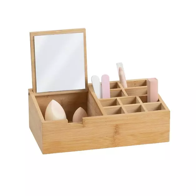 Organiseur Miroir 10 compartiments Bambou