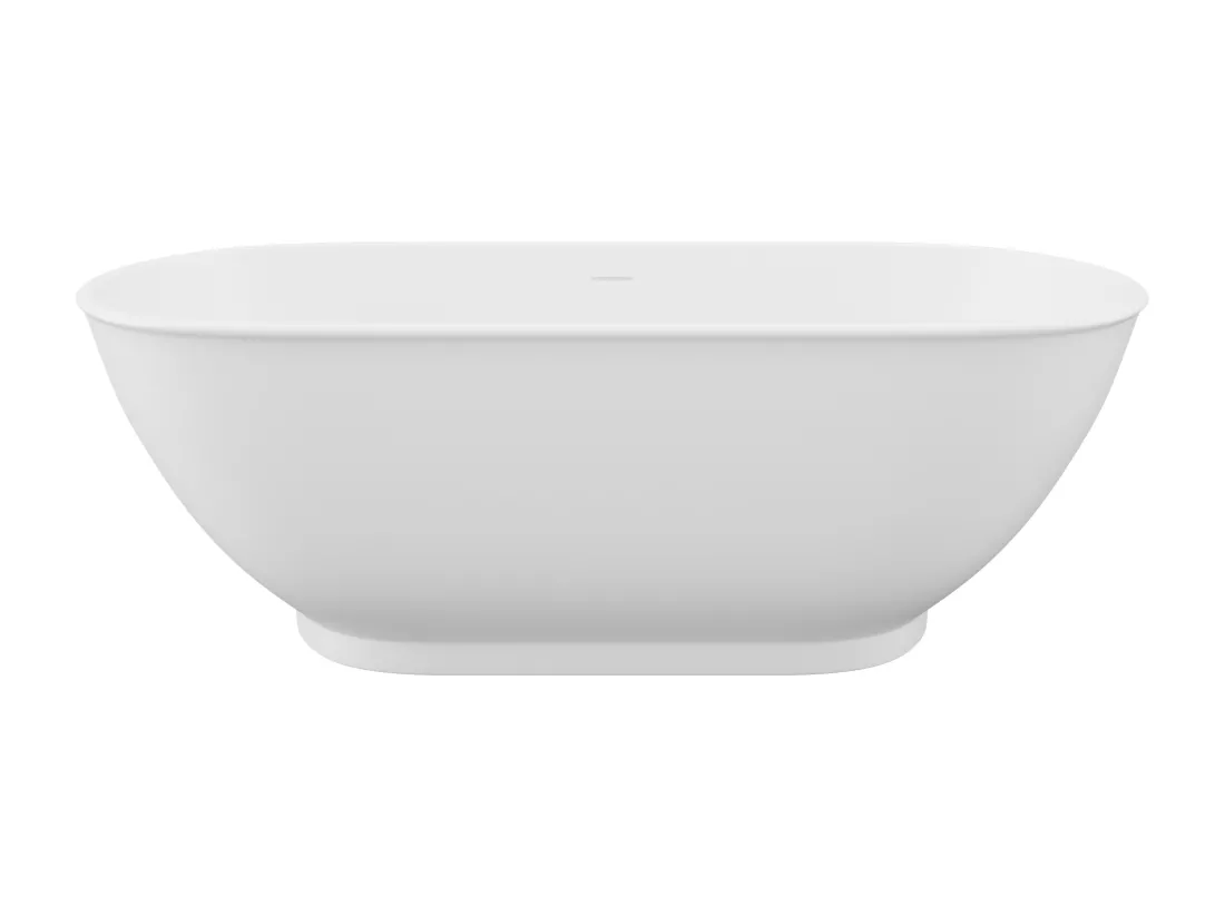 Baignoire îlot ovale - 240 L - 170 x 75 x 60 cm - Blanc mat - Acrylique - MOBULA
