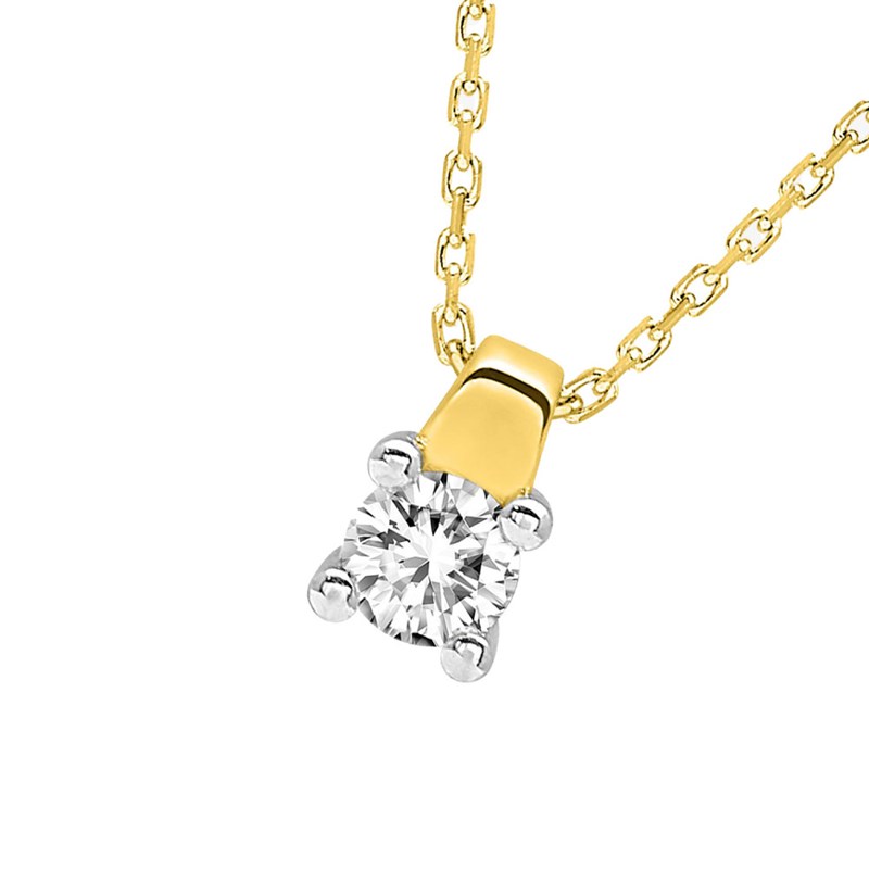 Collier Femme - Or 18 Carats - Diamant 0,23 Carats - Longueur : 42 cm