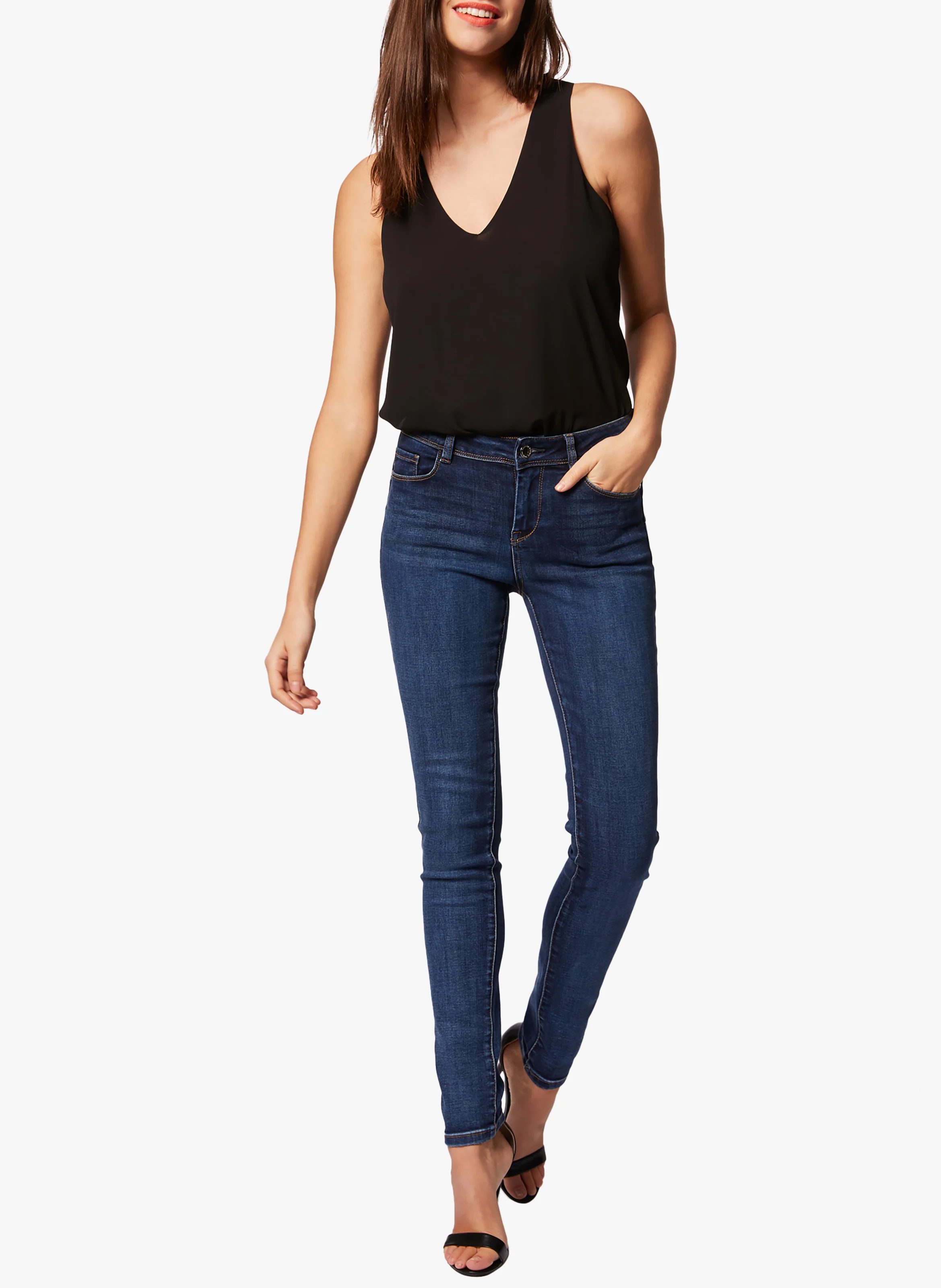 POM.P - Jean slim 5 poches | Bleu