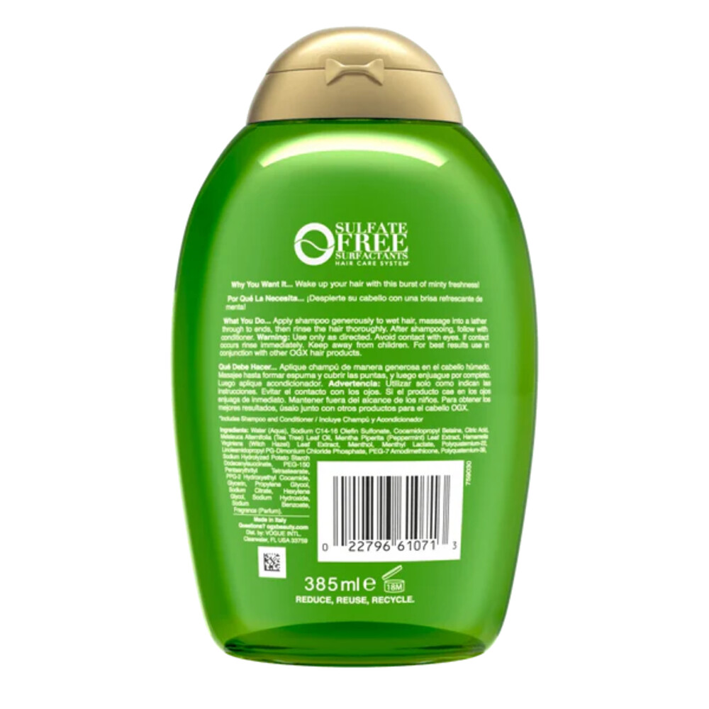 OGX Shampoo Tea Tree Mint Extra Strenght385 ml