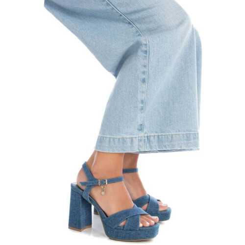 Xti - Sandalia tacón -142767 azul jeans mujer Azul