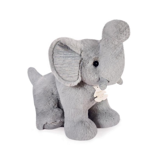 Preppy Chic Eléphant Gris Perle 35 cm - HISTOIRE D'OURS