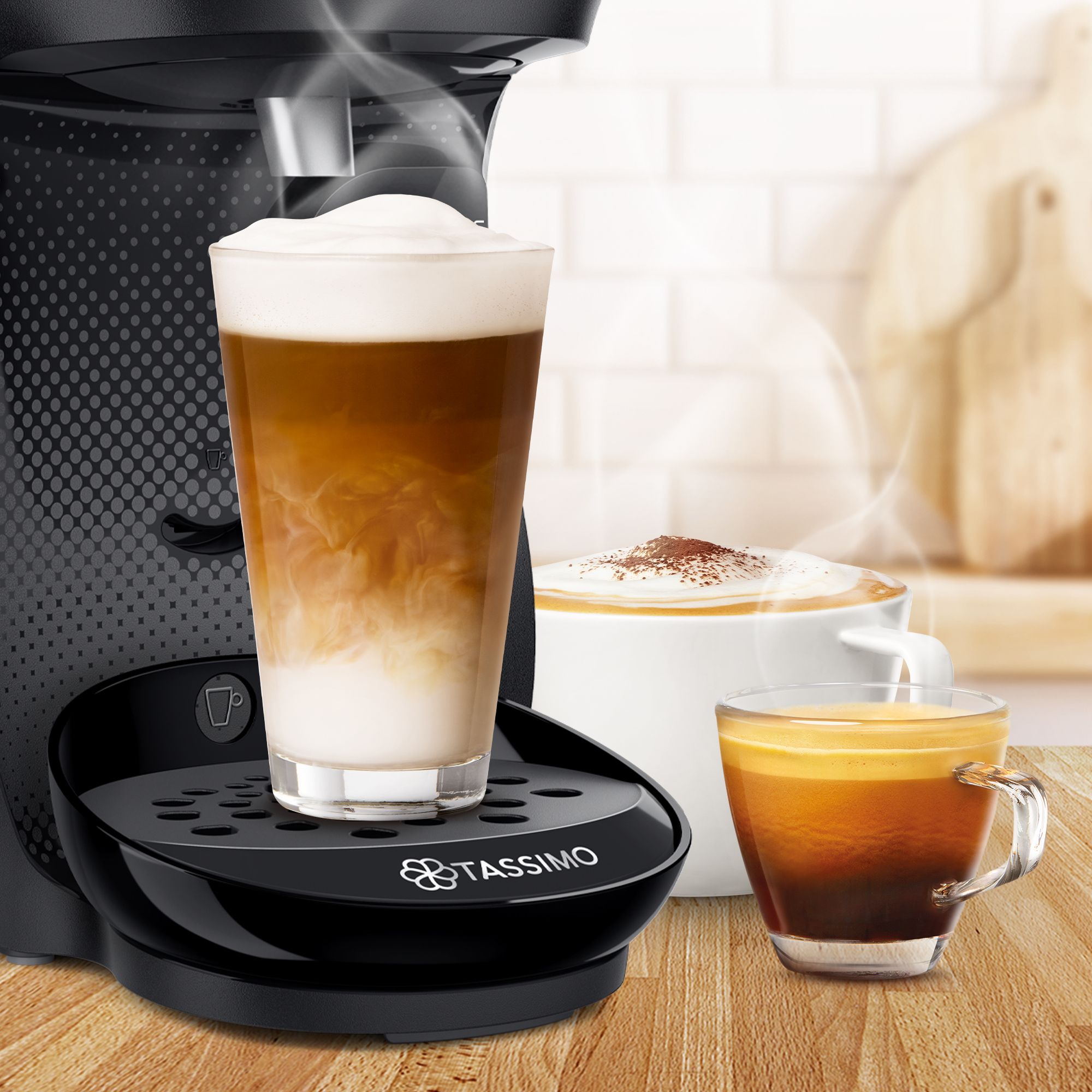 # PRODUTO RECONDICIONADO # TASSIMO HAPPY TAS1002N--B Máquina de Café Multibebidas
