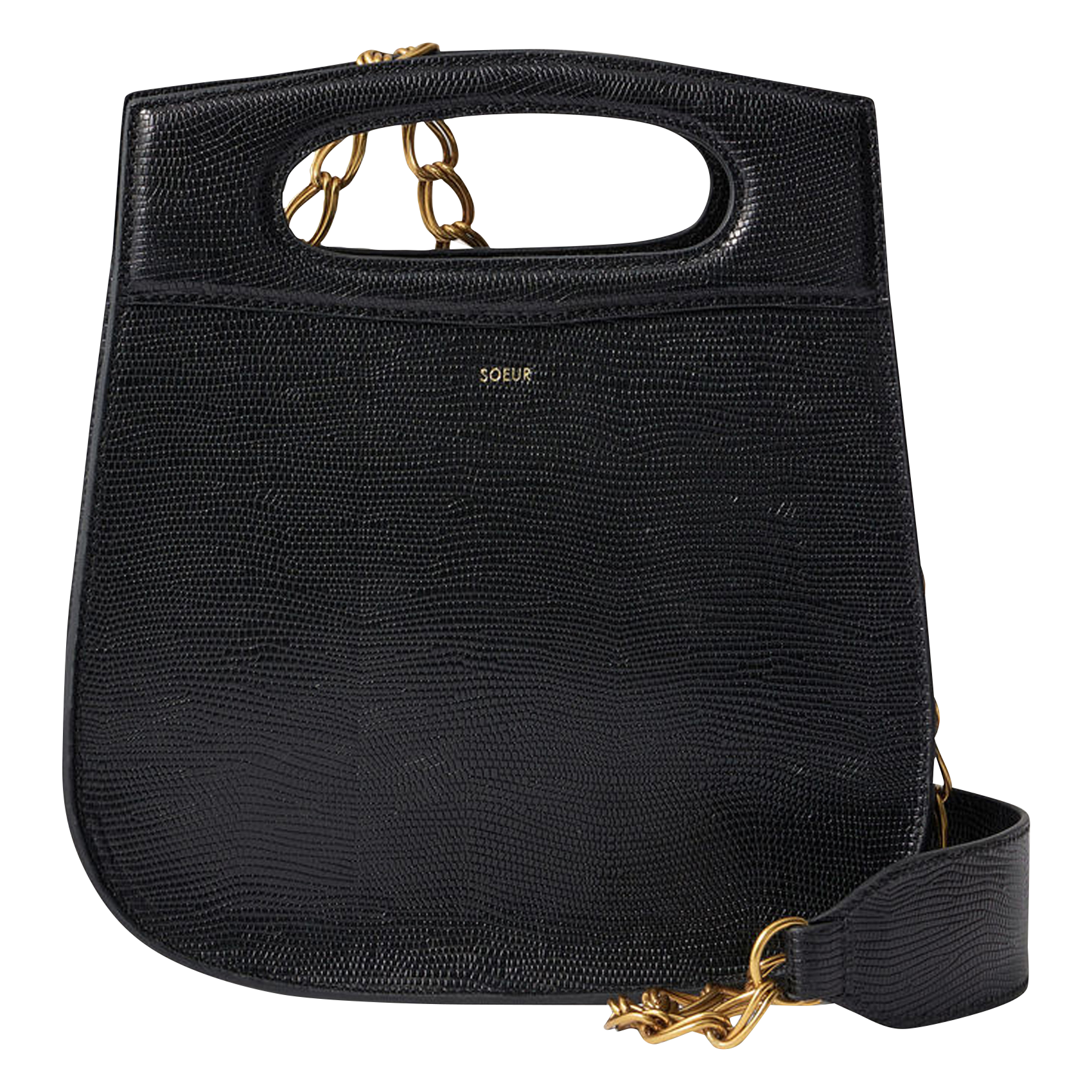 CHERI - Sac bandoulière en cuir| Noir